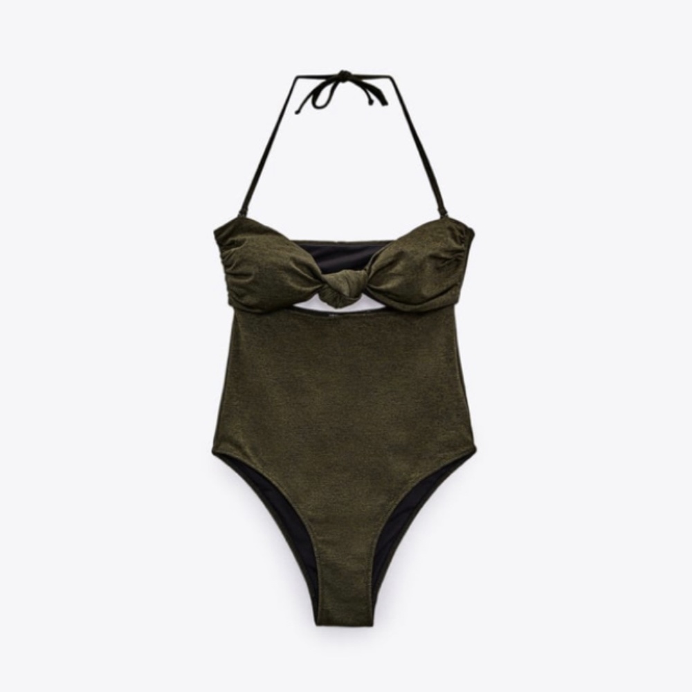 KNOTTED SWIMWEAR KHAKI